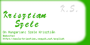 krisztian szele business card