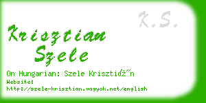 krisztian szele business card